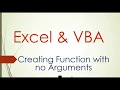 User define function in vba without argument