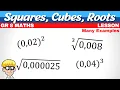 Decimal Fractions Grade 8 Squares Cubes Roots