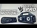 ANKER SOUNDCORE MOTION VS ANKER SOUNDCORE SELECT PRO SOUNDTEST