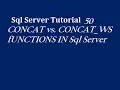 Difference Between Concat and Concat - WS in Sql Server