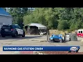 Police respond to crash at Raymond gas station