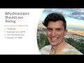 Why Developers Should Love Testing with Billy Korando