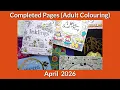 Completed Pages April 2026 Adult Coloring Books and Downloads Over 70 pages