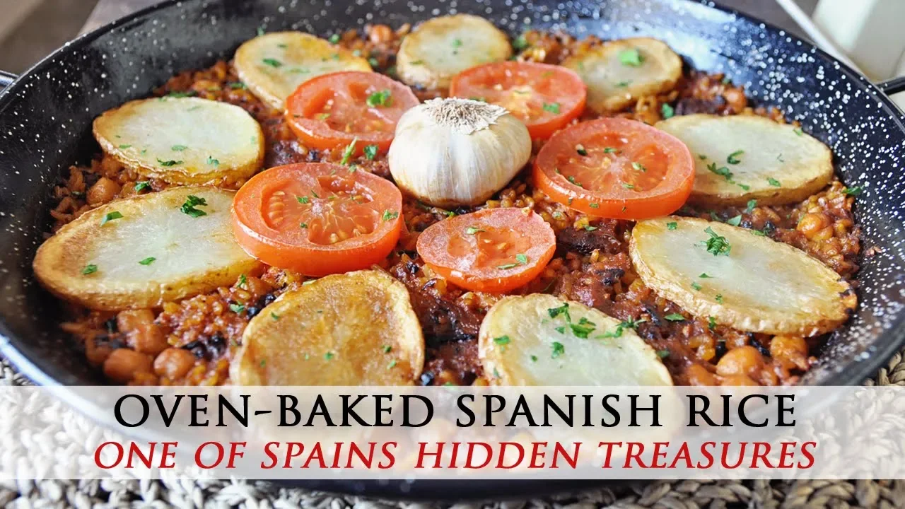 Oven Baked Spanish Rice - Arroz al Horno Vegan Recipe