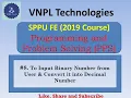 To Input Binary Number from User Convert it into Decimal Number PPS SPPU FE 2019 Python