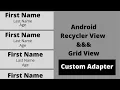 Custom Adapter Recycler View Android Studio Part-2 Recycler View And Grid View
