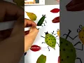 Drawing insects using leaf