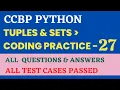 Coding Practice - 27 Tuples Sets Python CCBP 4 0
