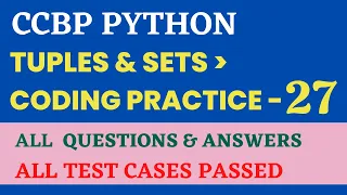 Coding Practice - 27 Tuples Sets Python CCBP 4 0