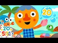 Counting Up To 20 Sea Animals Kids Math Song with NoodleAndPals Super Simple Songs