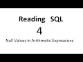 Null Values in Arithmetic Expressions SQL Tutorial 4
