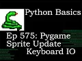 Python Basics Tutorial Pygame Sprite Update Method With Keyboard Input
