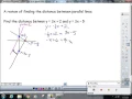How to find the distance between parallel lines