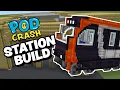 Podcrash builds a train station TRAINS Add-on