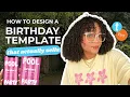 Create Birt ay Templates That Sell Easy Editable Template Tutorial for Etsy Sellers