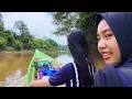 Lagu Bersama gadis Dayak mencari sayur \u0026 ikan di pedalaman sungai Kalimantan. Desa Hajak, Kalteng.