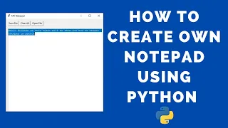How to Create Notepad in Python GUI Tkinter Tutorial Python TechMahasay