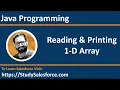 15 Java Program 1-D Array Read and Print in Java by Sanjay Gupta