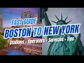 Flixbus Greyhound Buses Amtrak Trains Tickets From BOSTON to NEW YORK Best Options and Services