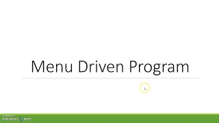 2 Menu Driven Program Employee Class 1