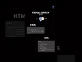 How To Make Toggle Switch Html Css