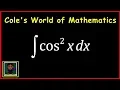 Integral of cos 2 x Calculus