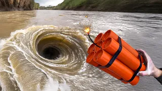 What Happens When You Throw Things Into a GIANT Hole?