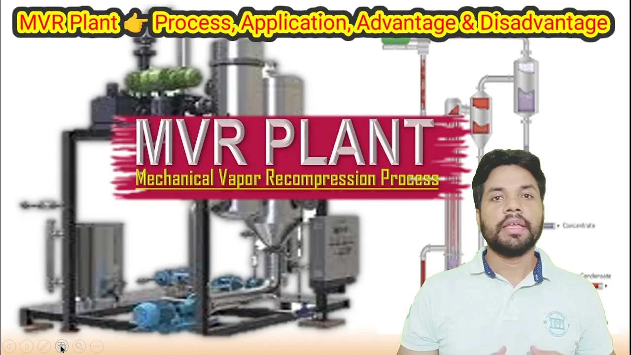 MVR | mechanical vapor recompression | MVR process | MVR advantage & disadvantage |Use of mvr plant|