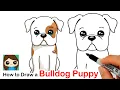 How to Draw an American Bulldog Puppy Easy