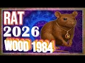 Rat Horoscope 2026 Wood Rat 1984 February 2 1984 to February 19 1985