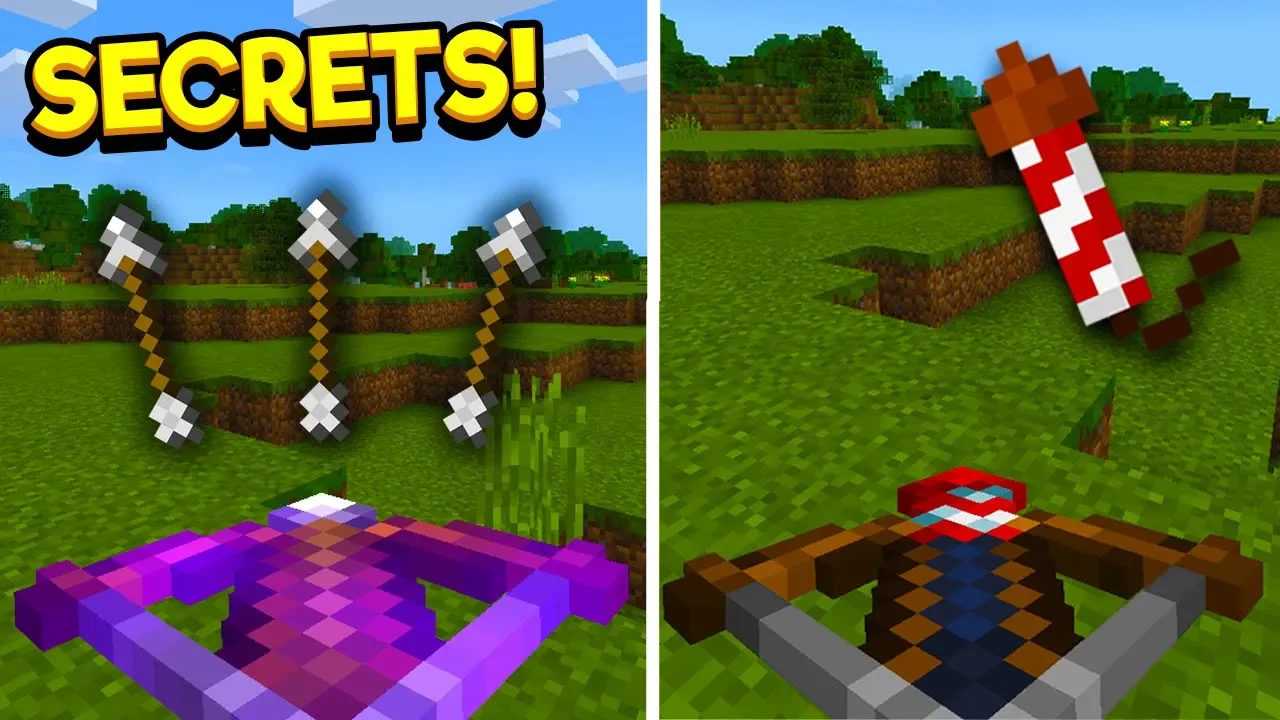 CROSSBOWS & ROCKETS?! - Secrets/Features For The Crossbow In Minecraft (PE/PC/XBOX)