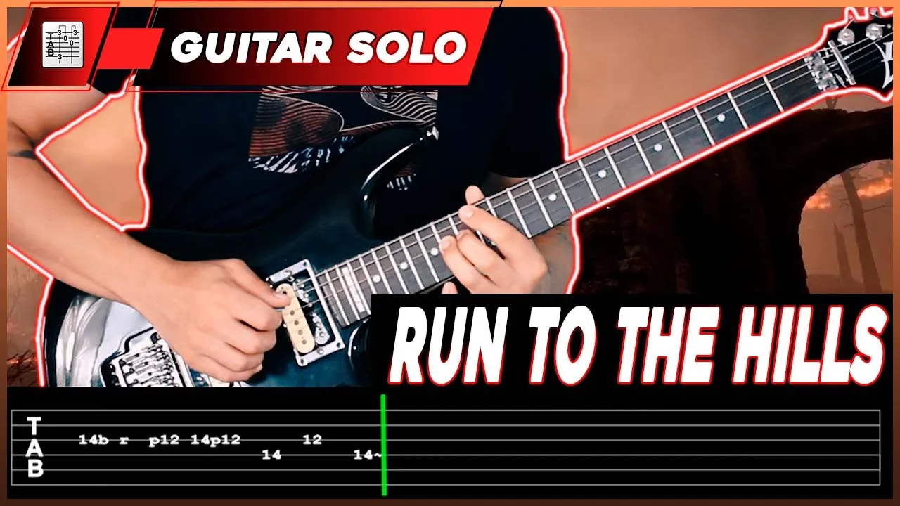 Iron Maiden - Run To The Hills【 GUITAR SOLO LESSON 】 Iron Maiden - Run To The Hills【 GUITAR SOLO LESSON 】