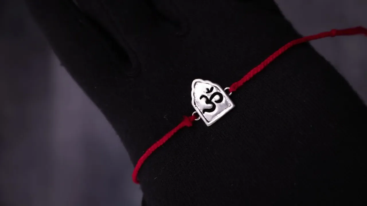 925 Pure Silver OM Rakhi for Peace, Protection & Divine Blessings