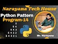 Narayana Tech House Python Pattern Program-14 Mr Narayana 9010607010