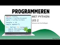 ICT-meester Programmeren met Python - les 2