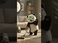 Cute Panda Cleaning Room #panda #cutepanda #shorts #viral