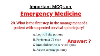 Important MCQs on Emergency Medicine with answers for medical and paramedical exams