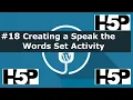 interactive student activities - H5P Creating a Speak the Words Set WP Tutorial