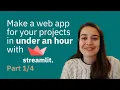 How to Build a Streamlit App Beginner level Streamlit tutorial - Part 1