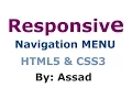 Responsive Horizontal Navigation Menu Bar HTML5 CSS3 English