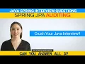 Java Interview Questions - Spring JPA Auditing