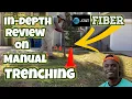 How to bury AT T Fiber Optic cable line by manual hand trenching