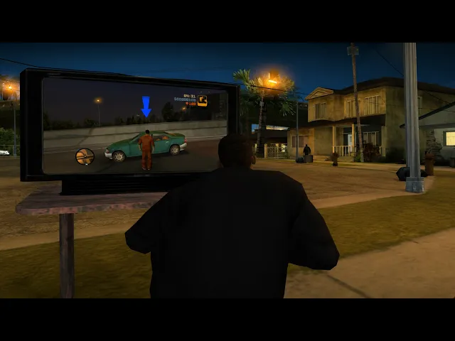 gta III running in a gta sa texture