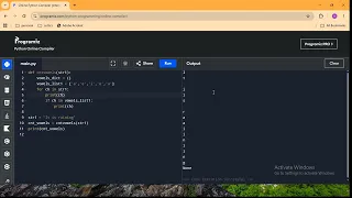 Find of count of Vowels in a string - Python Interview Questions
