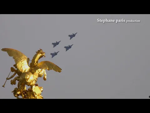 Download MP3 Survol  de quatre  avions RAFALE au dessus de Paris