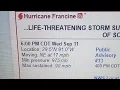 Live Coverage of Francine 6 00 P M CDT