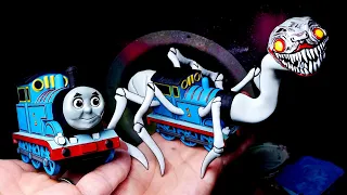 making thomas exe spider with bad choo choo charles sculpture timelapse