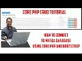 How to Connect to MYSQL Database using Core PHP and Bootstrap