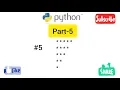 Start pattern python programming series part 5 Easy Learning Genius