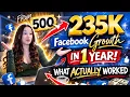 How I Grew from 500 to 235K Followers on Facebook in 1 Year What Actually Worked